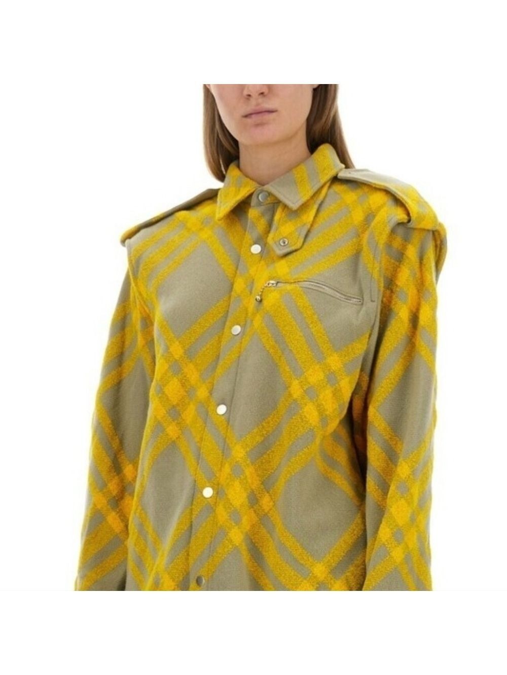 Burberry Check Plaid Pattern Wool Blend Jacket, Size 8 - Picture 9 of 16